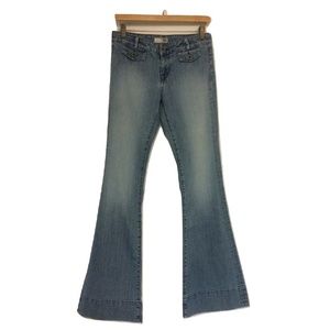 NWT Womens Size 27 27x34 1/2 David Kahn Nikki Paora Wash Flare Leg Jeans NEW